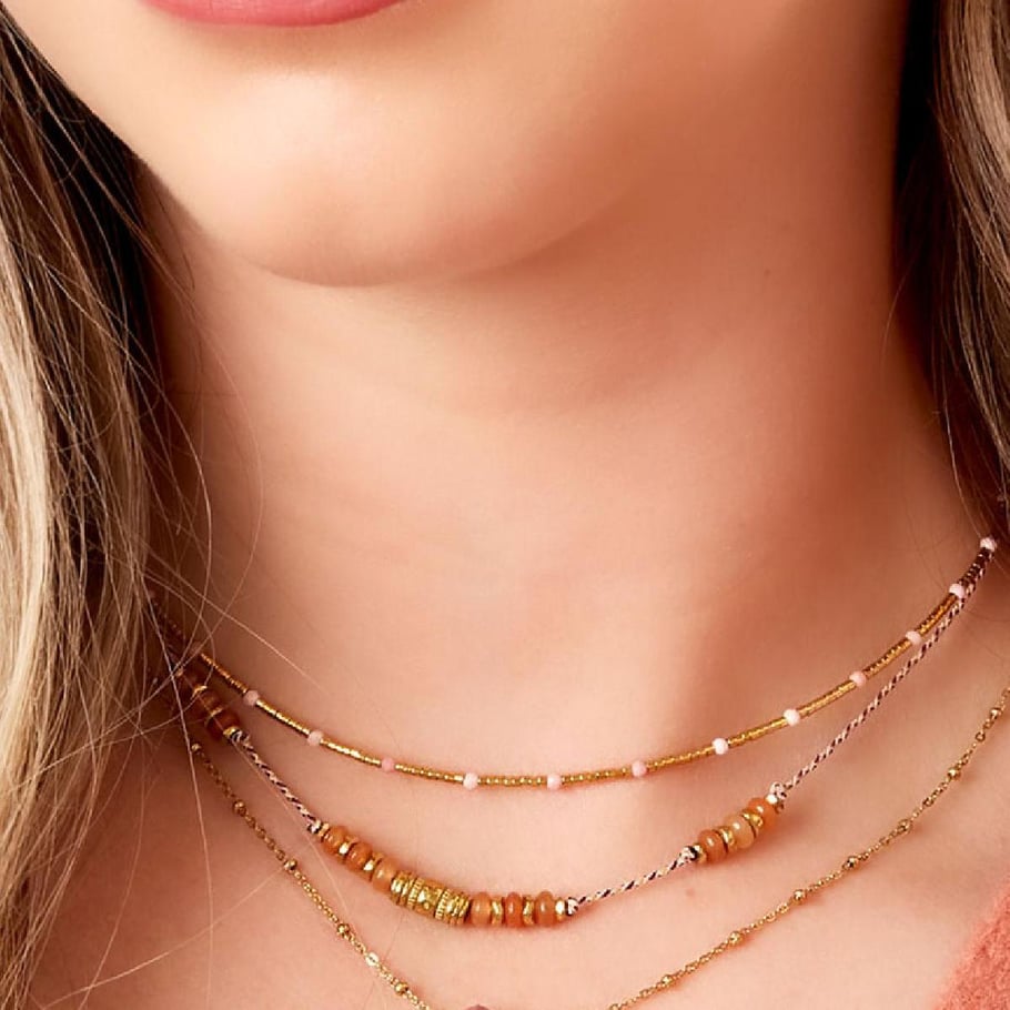 Necklace natural stones Black Natural stones Picture4